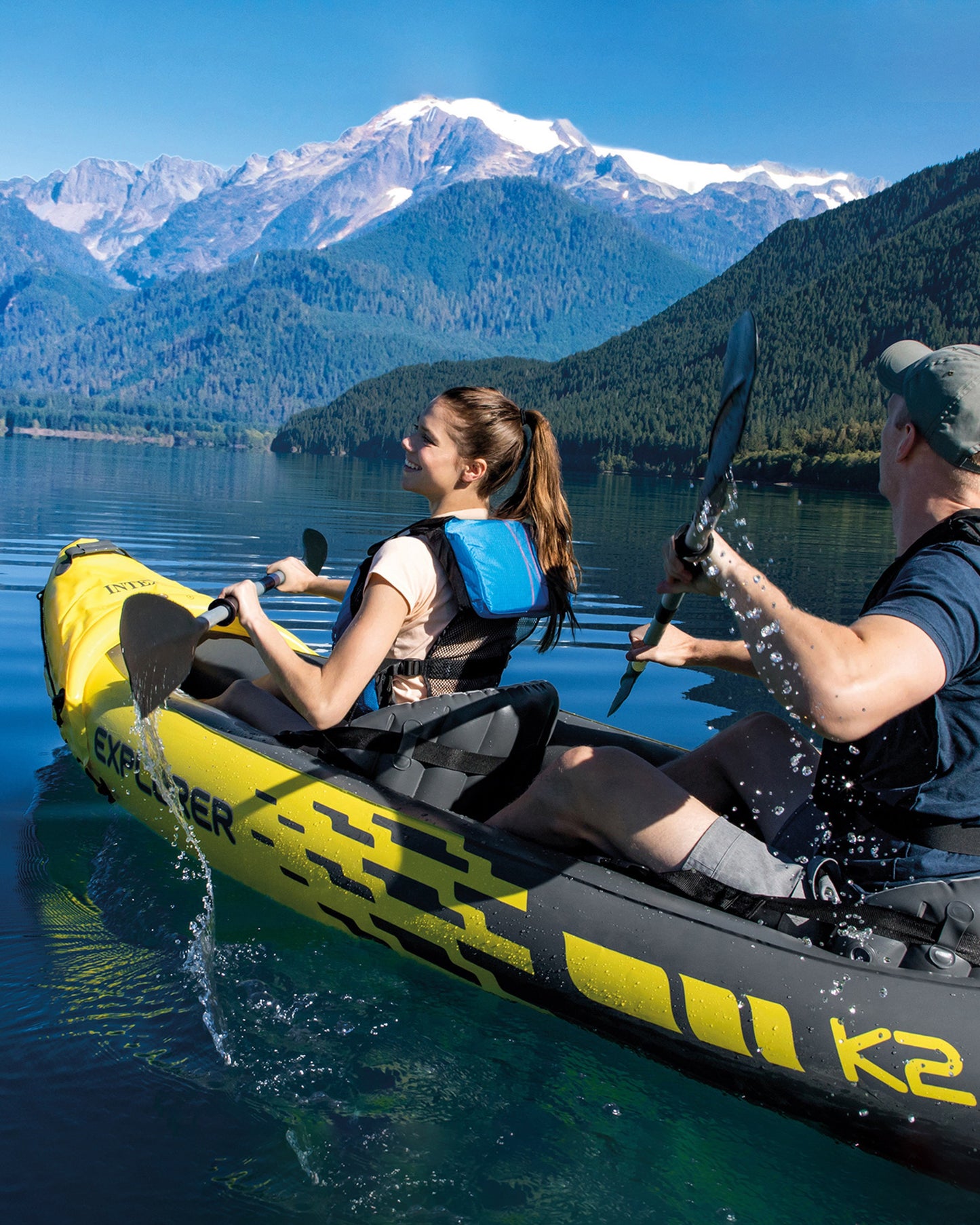 Intex Kayak gonflable Explorer K2  312x91x51 cm قارب سباحة لشخصين قابل للنفخ